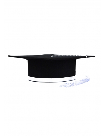 White black graduation cap