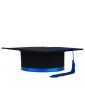 Dark blue black graduation cap