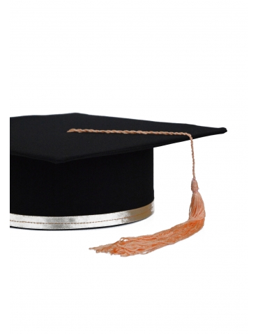 Coral black graduation cap