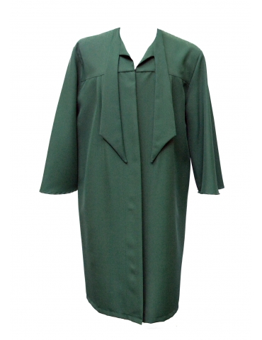 Green graduation robe